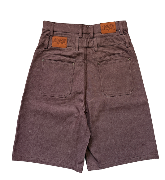 Double waist jorts - Dark maroon