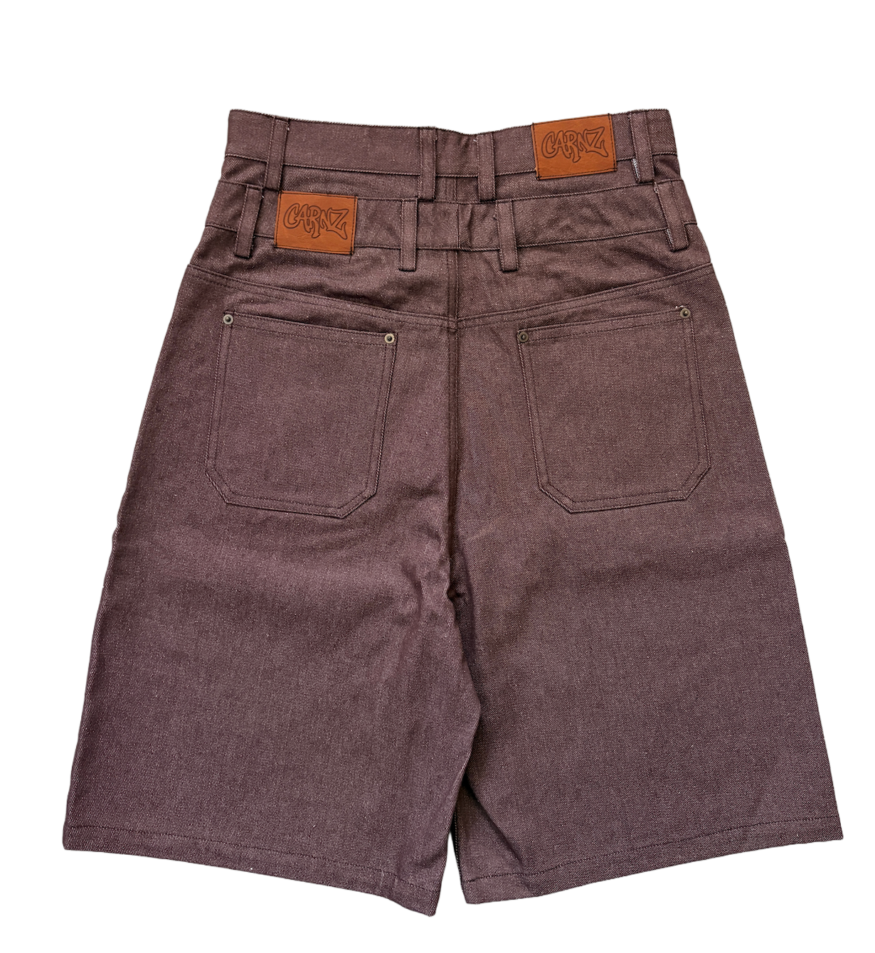 Double waist jorts - Dark maroon