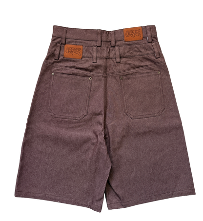 Double waist jorts - Dark maroon