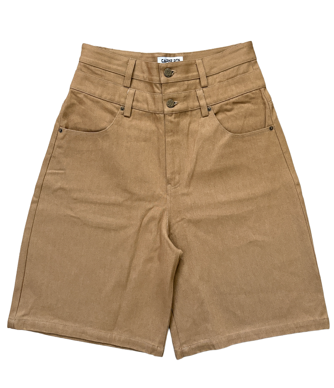 Double waist jorts - Khaki
