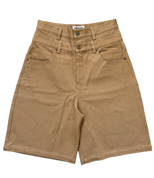Double waist jorts - Khaki