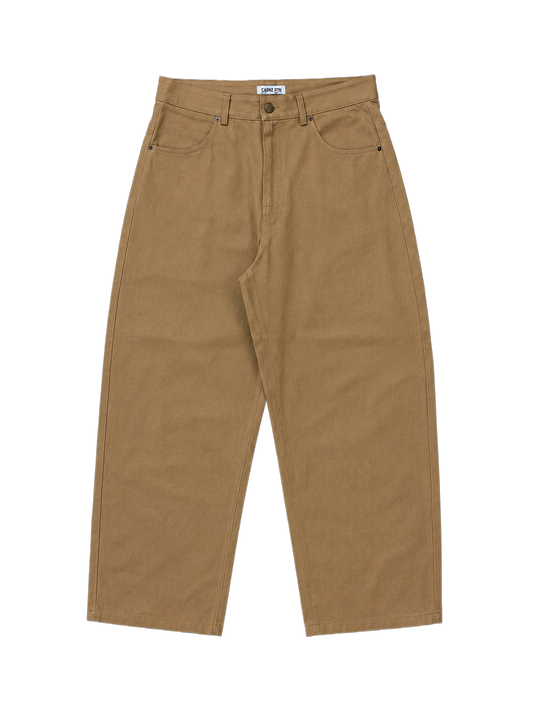 RAW DENIM JEANS - KHAKI