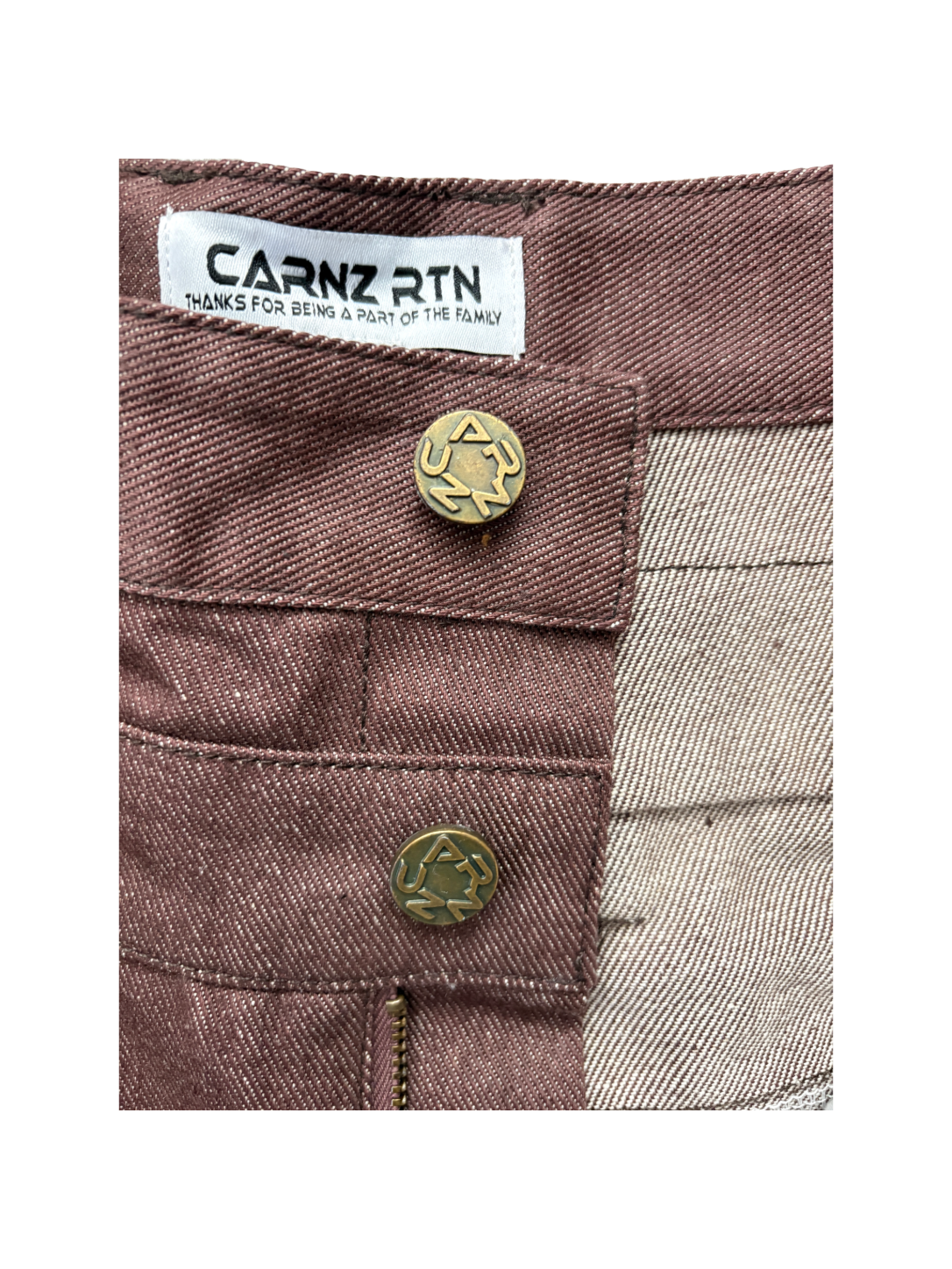 Double waist jorts - Dark maroon